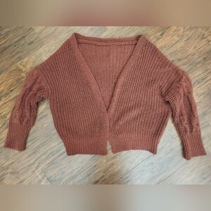 Hand Knit Chunky Oversized Cardigan Sweater Size M Fisherman Core Cozy Boho Chic